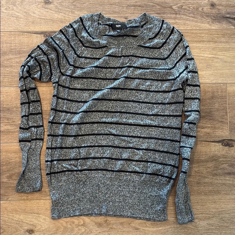 Mossimo Supply Co Gray and Black Crew Neck Sweater